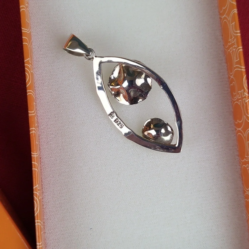 Gorgeous Pendant Pearls & Mexican Silver Talleres De Los Ballesteros - Picture 3 of 5